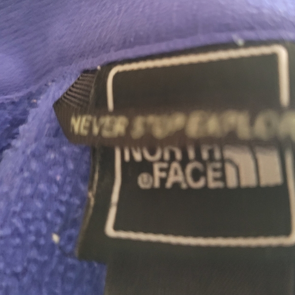 The Northface Royal Blue and White Zip Front Fleece Jacket Women's Size Large - Picture 5 of 6